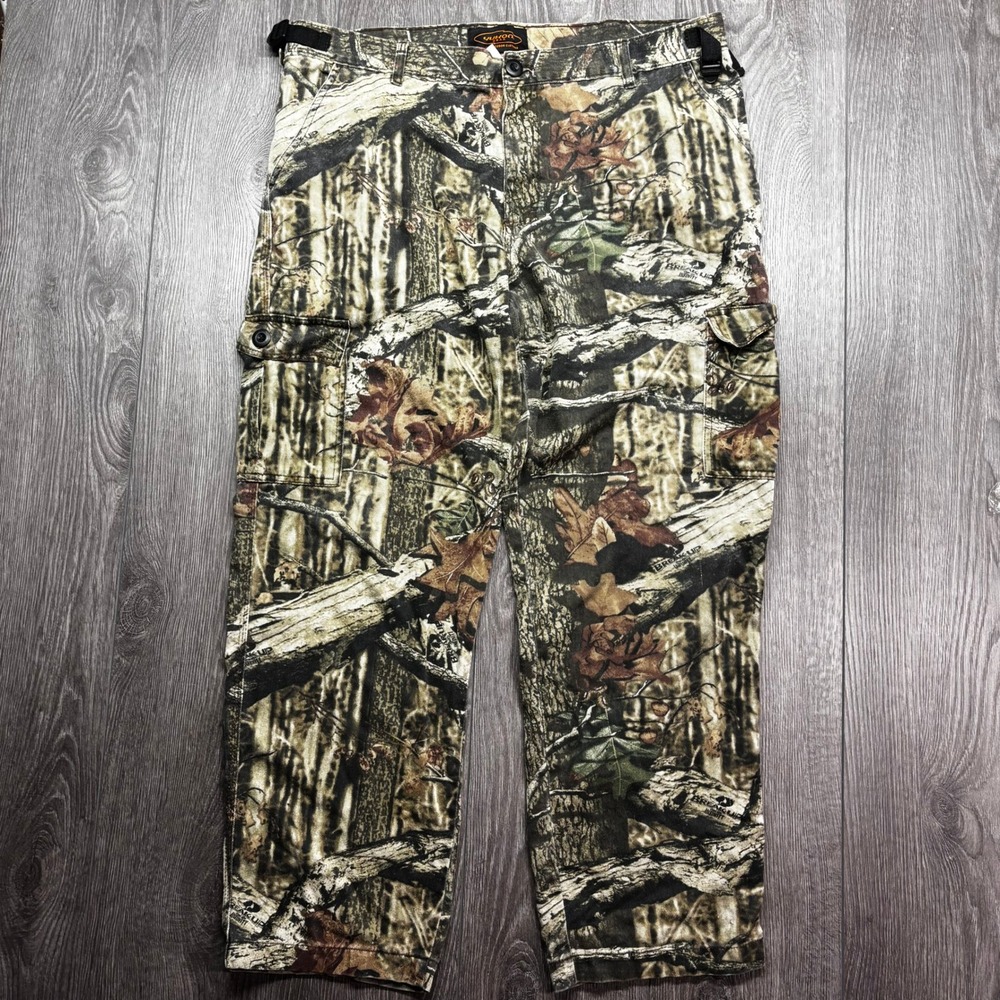 Yukon Gear 36 x 30 Mossy Oak Real Tree Camo Cargo Pants Vintage Y2K Large
